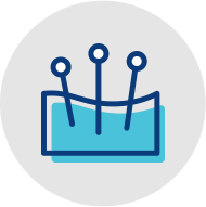 Acupuncture needles icon